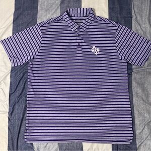 Columbia Golf SFA Stephen F Austin Mens Polo Shirt Sz XXL Striped